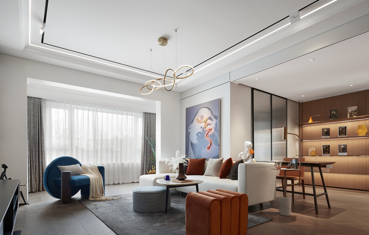 现代摩登风格室内设计家装案例-客厅 现代摩登风格室内设计家装案例-客厅