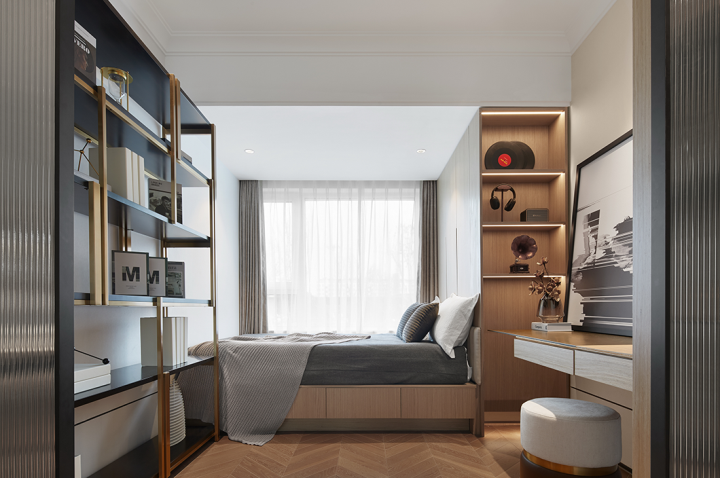 现代摩登风格室内设计家装案例-次卧 现代摩登风格室内设计家装案例-次卧