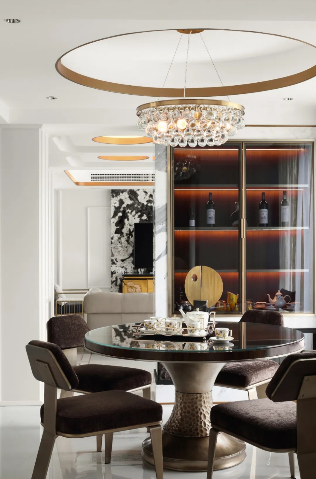 轻奢风格家装设计室内装修效果图-餐厅 轻奢风格家装设计室内装修效果图-餐厅
