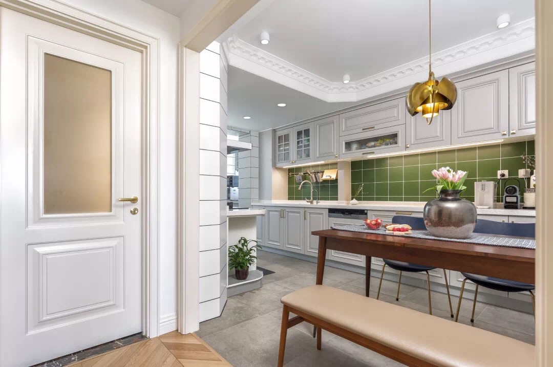 欧式现代风格家装设计室内装修效果图-餐厨厅