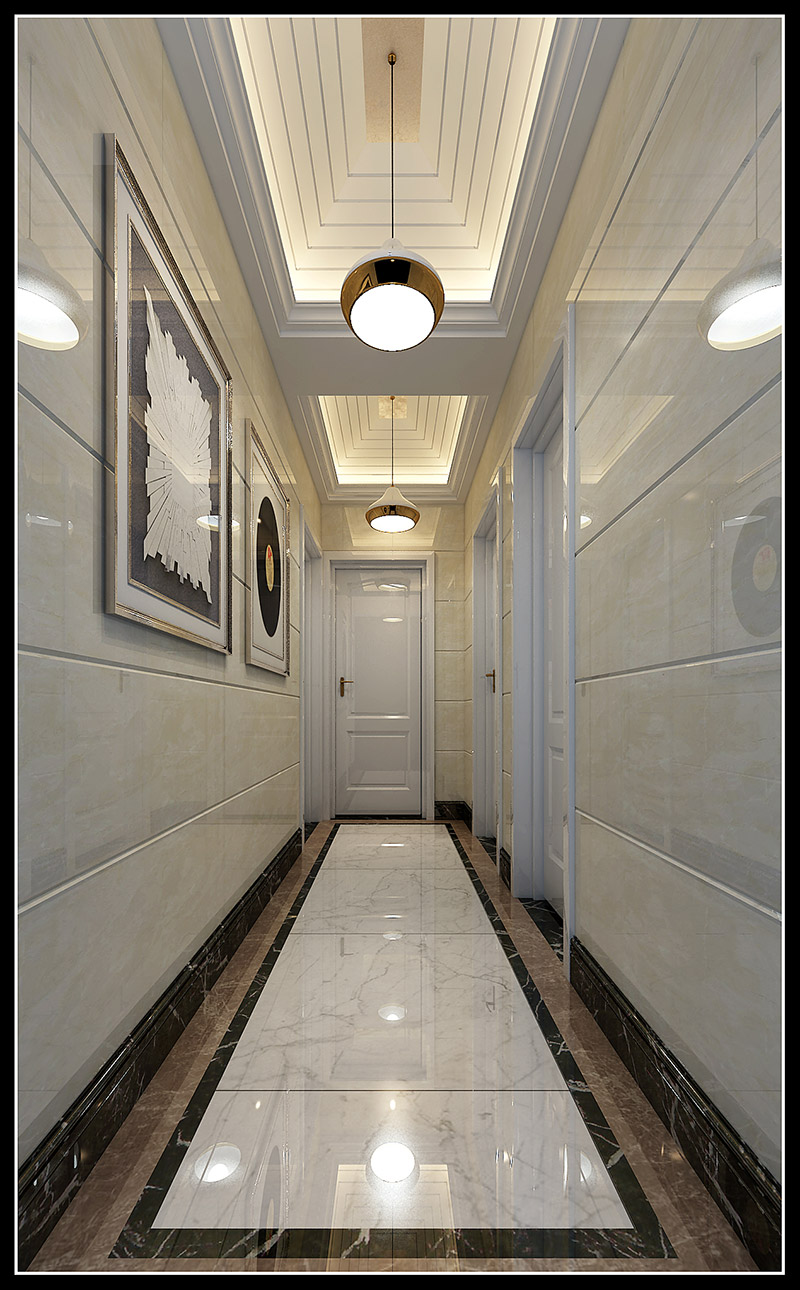 欧式风格室内装修设计效果图-东湖洲花园四居160平米-室内装修设计走廊 欧式风格室内装修设计效果图-东湖洲花园四居160平米-室内装修设计走廊